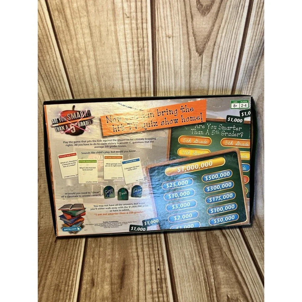 Are You Smarter Than a 5th Grader Board Game Parker Brothers 2007 Edition